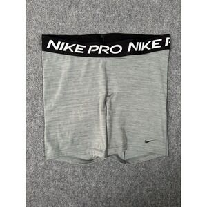 Nike‎ Pro Dri-Fit Compression Shorts Womens Plus 1X Gray Yoga Gym 4" EUC